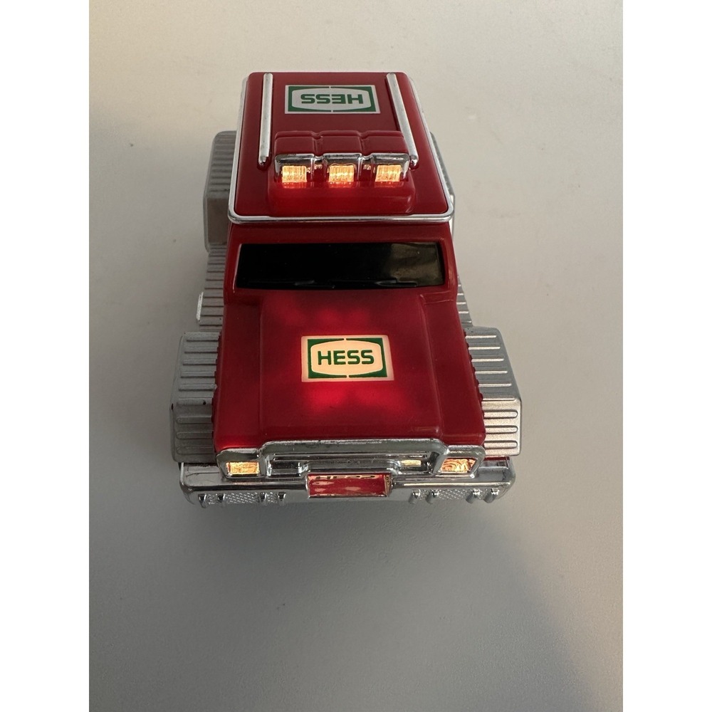 Hess 2005 Red Toy Truck Fire Rescue With Lights‎ Working!